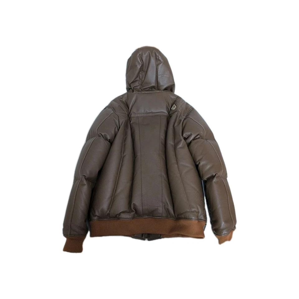 Volcom Apollo Leather Jacket - Mens Size Large - With Hood - Image 2 of 4