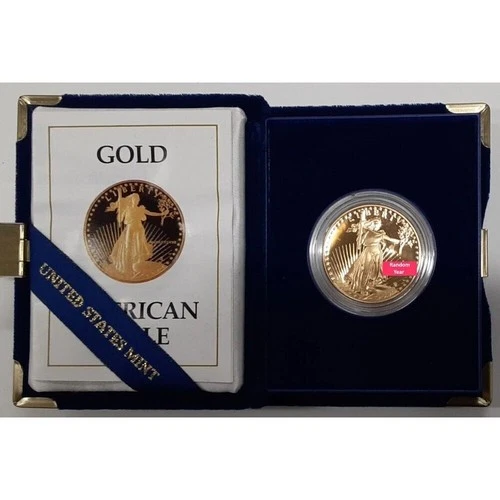 Random Year - 1 oz Proof American Gold Eagle Coin (w/Box & COA)