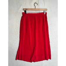 VTG The Villager Red Pleated Midi Skirt Made in USA Size 14
