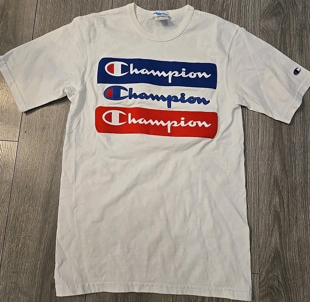 1970s early VINTAGE 80s CHAMPION TAG T-SHIRT sewn logo amazing