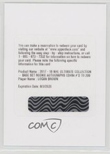 2017-18 Ultimate Collection Ultimate Rookies /299 Logan Brown #84 0zu