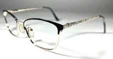 CHELSEA MORGAN CMP 20202 Eyeglasses Frame BLK GOLD, Size: 49-17-135