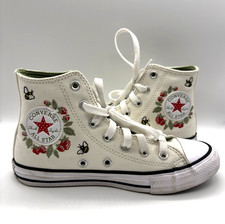 Converse Chuck Taylor Embroidered Berries  Bees Shoes White Youth Sz 2 Limited