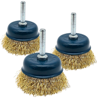 3X TopfbüRste 50Mm ScheibenbüRste RundbüRste DrahtbüRste Schaft Gewellt Encore