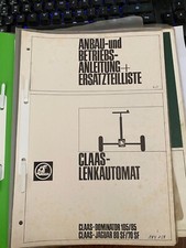 Claas Anbau und Betriebsanleitung Ersatzteilliste Claas Lenkautomat Original