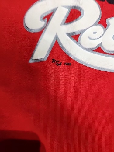 Vintage 1988 UNLV Rebels Red Sweatshirt Mens X Large Made In USA - Picture 4 of 8