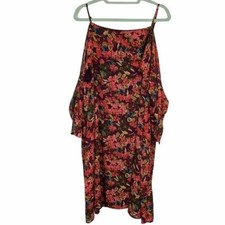 xhilaration Dress Floral Women Size 3X Lined Flowy Openings Adjustable Straps