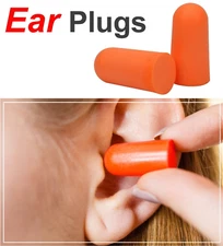 8 Packs Ear Plugs Soft Orange Foam Sleep Travel Noise Cancellation Earplugs