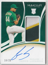 2020 Immaculate Collection Premium Patch Autographs #8 Jesus Luzardo 16/25