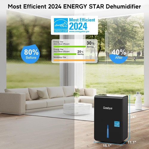 Dehumidifier for Large Spaces - 115 Pints/Day, 2024 Energy Star Rated - Picture 3 of 9