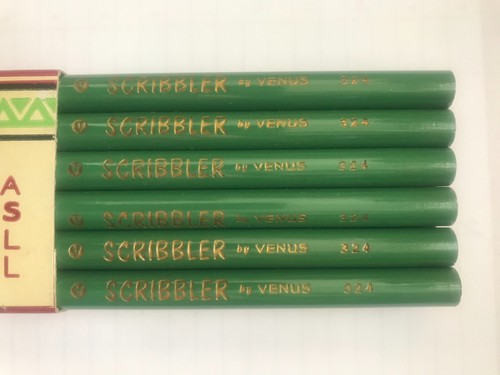 12 VINTAGE VENUS PENCILS: "SCRIBBLER" 324 - MADE IN USA - UNUSED - NOS - Picture 2 of 4