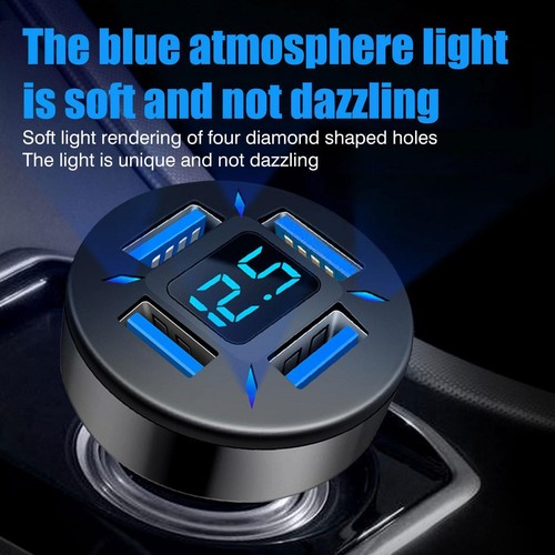 66W Car Quick Charge Cigarette Lighter 4-Port USB A+USB --us W7Q4 - Zdjęcie 5 z 14
