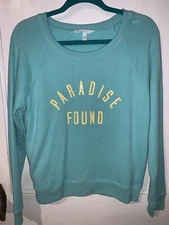Victoria’s Secret L Light Sweater Green/blue Paradise Found Summer RARE