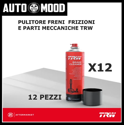 TRW Pulitore freni frizioni parti meccaniche spray sgrassatore 500ml kit 12 pz.