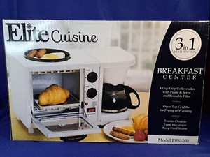 BRAND NEW Elite Cuisine EBK-200 3 in 1 Multifunction Breakfast Center White