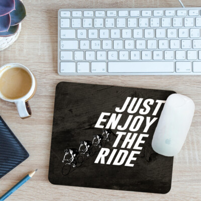 Just Enjoy the Ride Mausmatte Pad Radfahren Radfahren Fahrrad Geschenk 24 cm x 19 cm
