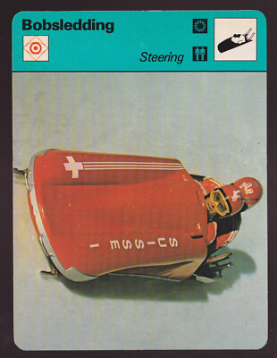 BOBSLEDDING STEERING Switzerland Erich Schaerer Benz 1979 SPORTSCASTER CARD 6117