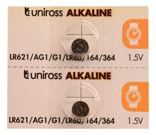 AG1 L621 LR60 164 Alkaline Battery 1.5v ORIGINAL UNIROSS BRAND  (Value 2 - Pack)
