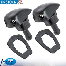 2PCS Window Windshield Wiper Nozzle Sprayer Washer Spray Nozzle Sprinkler Black