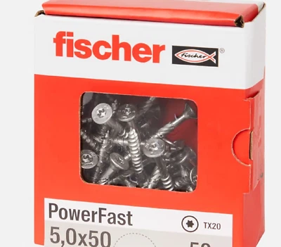 Vis Terrasse INOX A2 Bois Torx 20 PRO 5x50 Fischer Premium Power Fast inoxydable