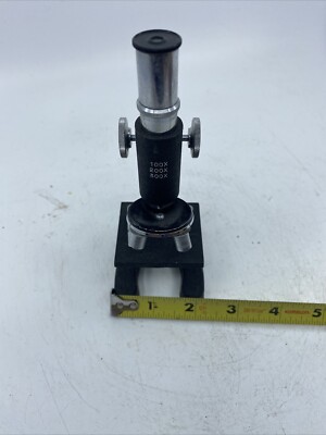 ヴィンテージ顕微鏡 Small Microscope Vintage 100X, 200X 300X Untested Made In Japan | eBay