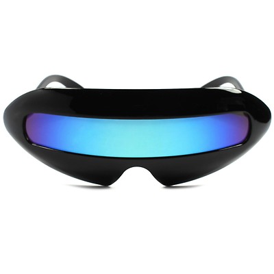 Occhiali Da Sole Cosplay Robot Spaziale KISS – Lenti Blu Specchiate REVO, Protezione UVA/UVB - Foto 2