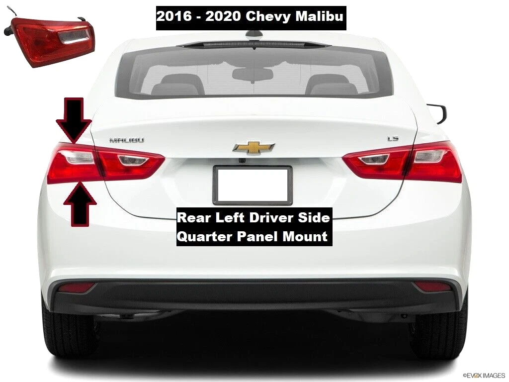 23323248 2016 to 2020 Chevrolet Malibu Left Rear Outer Mount Tail 