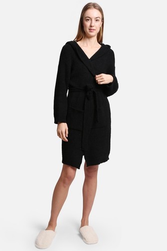 ComfyLuxe Solid Color Hooded Robe - Picture 4 of 15