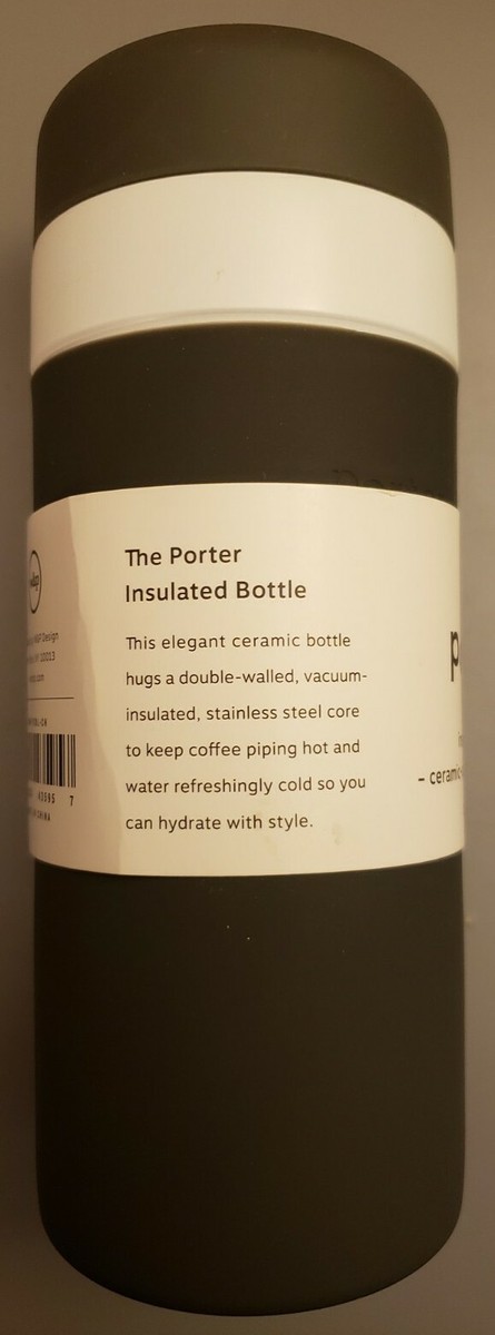 Porter Insulated Stainless Steel Bottle grey 16oz Ceramic