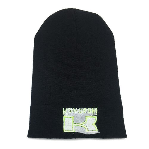 KAWASAKI MOTORCYCLE Mens Beanie Knitted Winter Hat Casual Warm Skull Cap - Picture 2 of 5