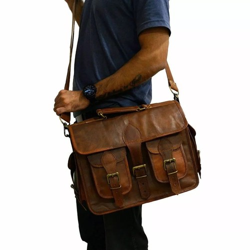 Effortless Style Messenger Leather Laptop Bag for the Modern Professional Man - Picture 3 of 10