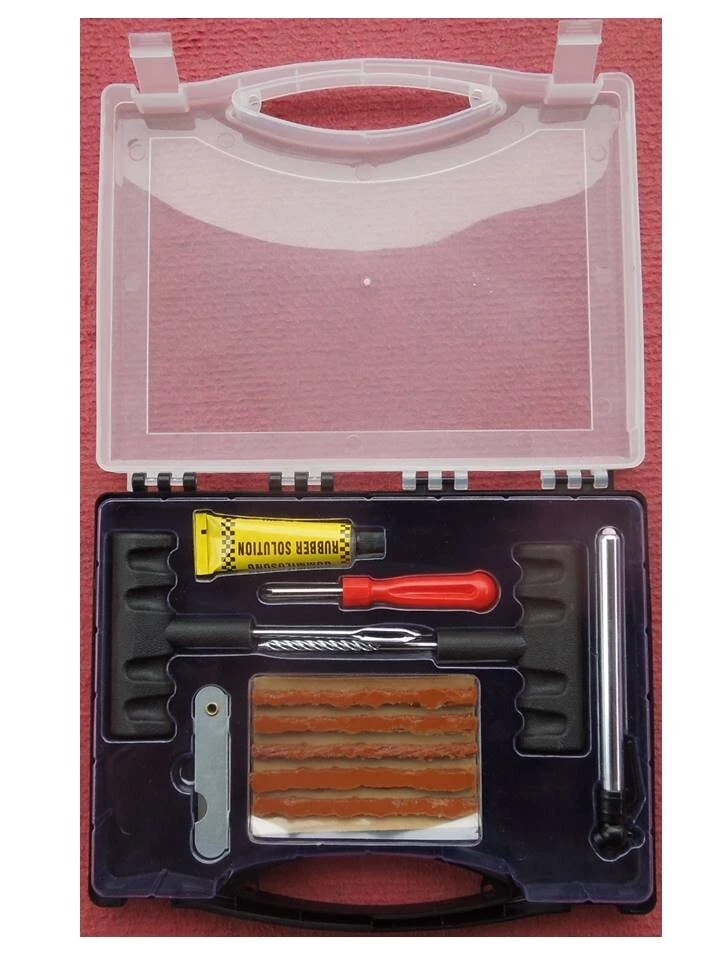 EQUIPEMENT EXPRESS SICOBA KIT RÉPARATION PNEU TUBELESS DE LUXE AUTO MOTO 4X4 + 20 MECHES