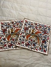 Set Of 2 Embroidered Bird Pillow Covers