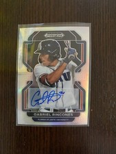 2022 Prizm Draft Picks Baseball Base Auto Silver Gabriel Rincones RC Rookie