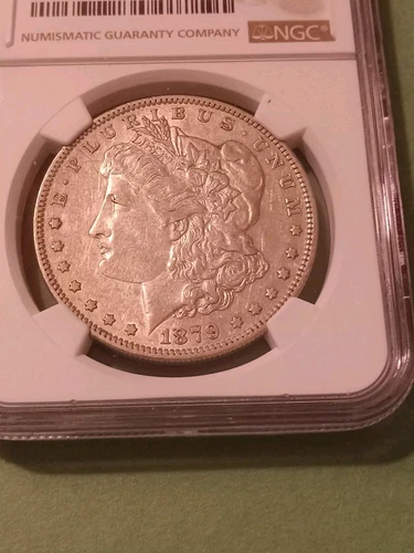 1879-O $1 Morgan Silver Dollar NGC AU53 Lightly Toned Free Shipping 