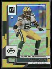 2022 Donruss #96 David Bakhtiari Gold Press Proof Premium Green Bay Packers