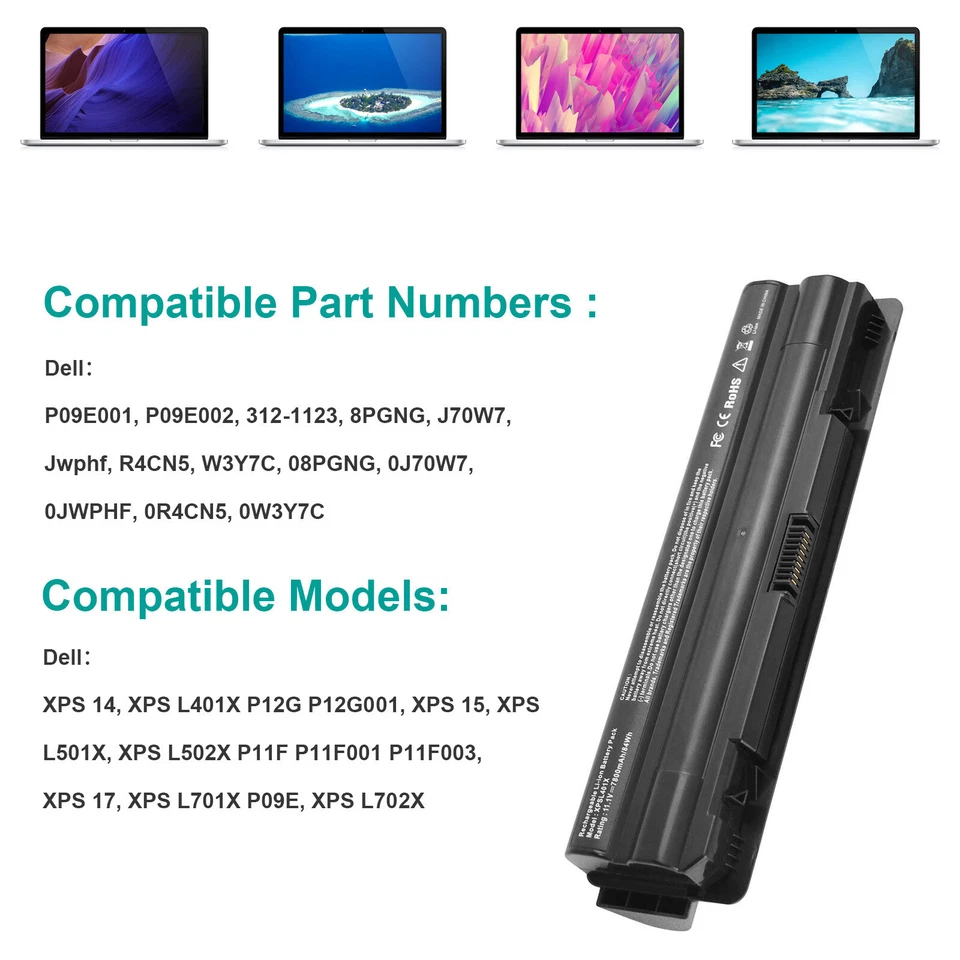 Battery For Dell XPS 14 L401X 15 L501X XPS L502X P12G P12G001 P11F R4CN5 6/9CELL - Image 4 of 4