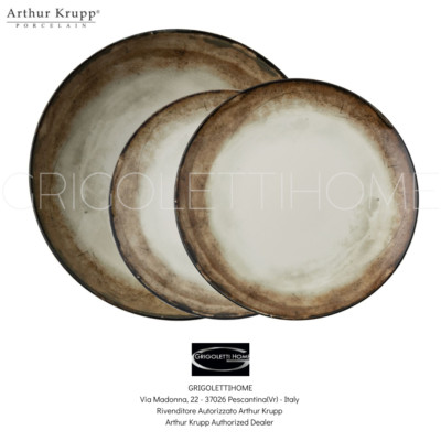 Arthur Krupp - Shade Light Brown/Earth - Set Of 24 Plates For 8 People