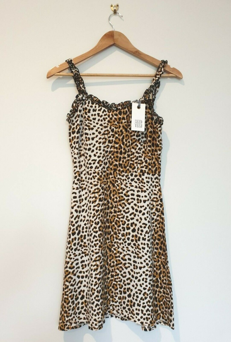 SEED HERITAGE OCELOT DRESS SIZE 12 14 GIRLS TEEN animal print