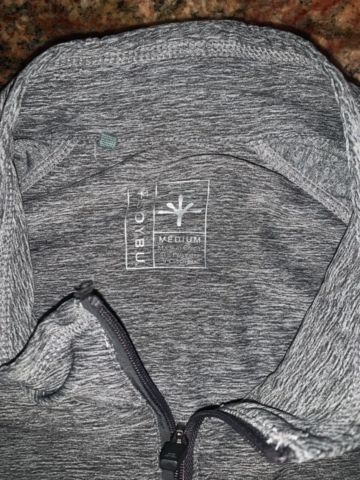 Pulôver Soybu cinza médio 1/4 zíper mangas compridas - Imagem 2 de 4