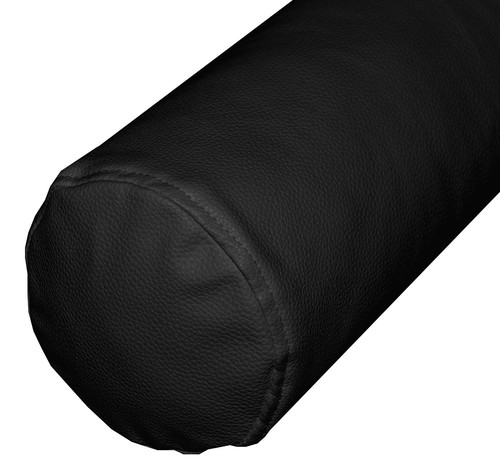 pb301g Black Soft Faux Leather Skin Bolster Cushion Cover Yoga Neck Roll Case - Picture 3 of 7