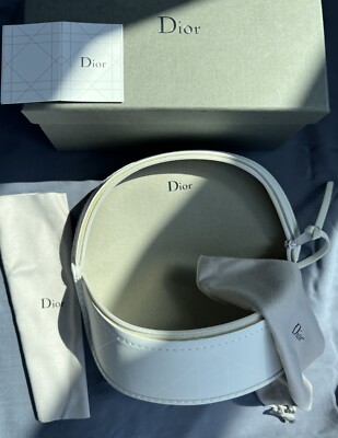Brand New - Dior Leather Clam Shell Eye & Sunglass Case + Microfiber Soft Case