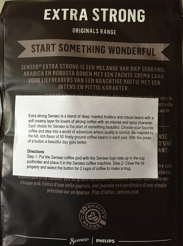 Cápsulas de café tostado oscuro extra fuertes Senseo 144 unidades sabor intenso Foto 3 de 4
