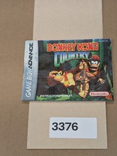 Donkey Kong Country - Game Boy Advance - Manual Only  NO GAME 