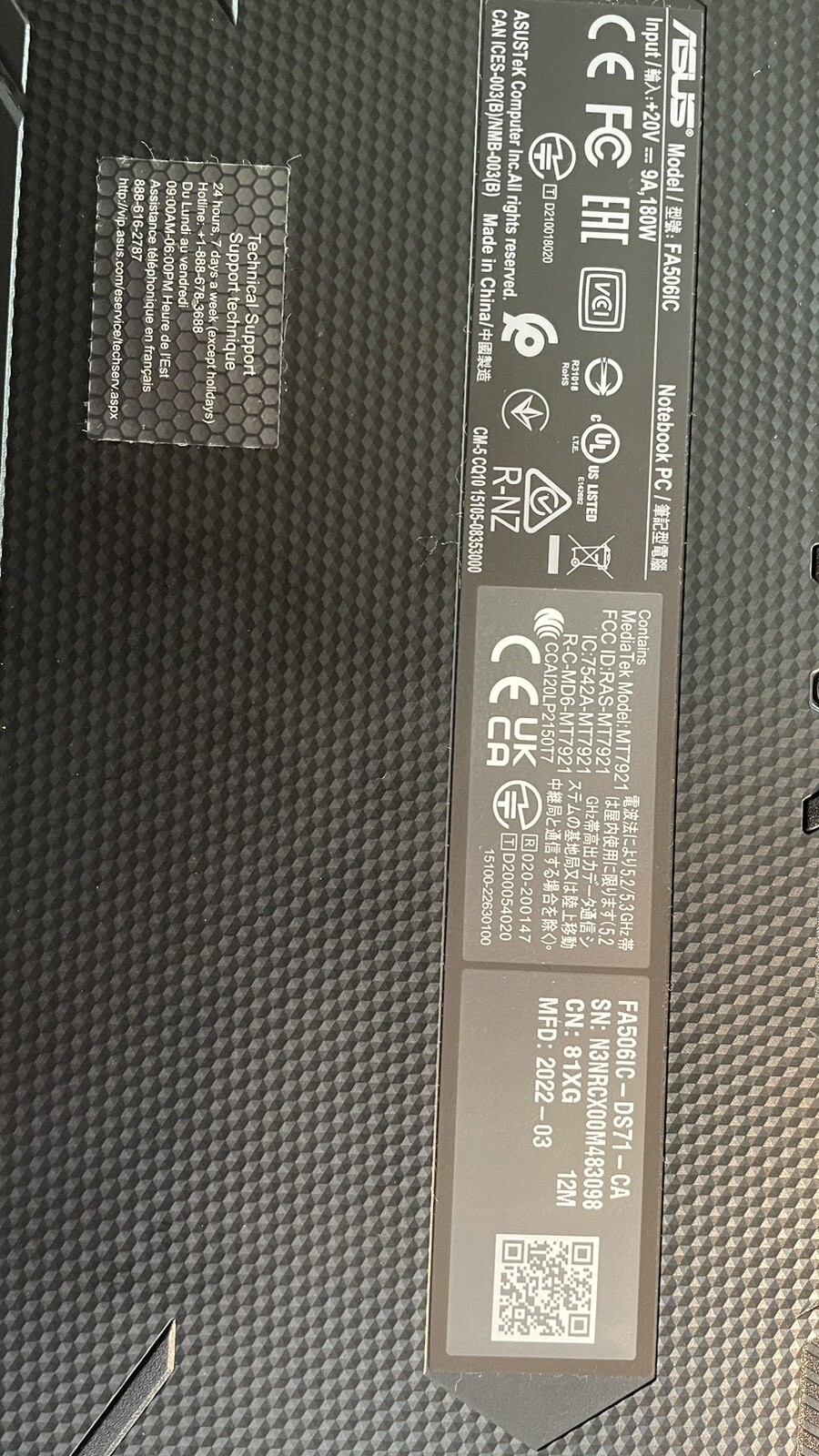 ASUS TUF A15 Gaming Laptop, With Charger DAMAGED/Locked Turns On For Parts eBay