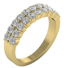 VS1 F 1.90 Ct Natural Round Cut Diamond Engagement Ring 14K Solid Gold 5.50 mm