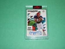 Jim Kelly Auto Card 1/1 2023 Leaf Signature Series Buffalo Bills, One of a Kind!