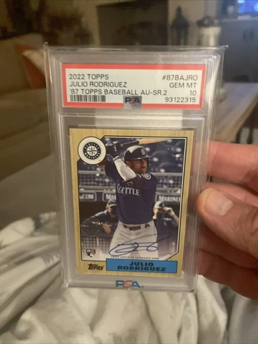 Julio Rodriguez 2022 Topps 1987 Topps Autograph Auto Rookie RC PSA 10 GEM🔥📈