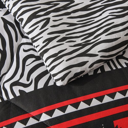 3pcs Boho Comforter Set, Zebra And Leopard Print Bedding Set For All Seasons - Picture 11 of 14