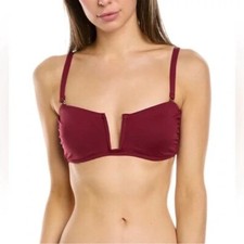 NWT Andie Swim The Cartagena Top Bikini Top Bordeaux Size Medium M NEW